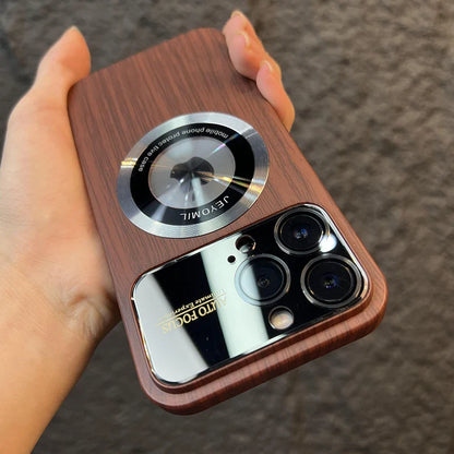 Magnetische Holzmaserung Magsafe Hülle