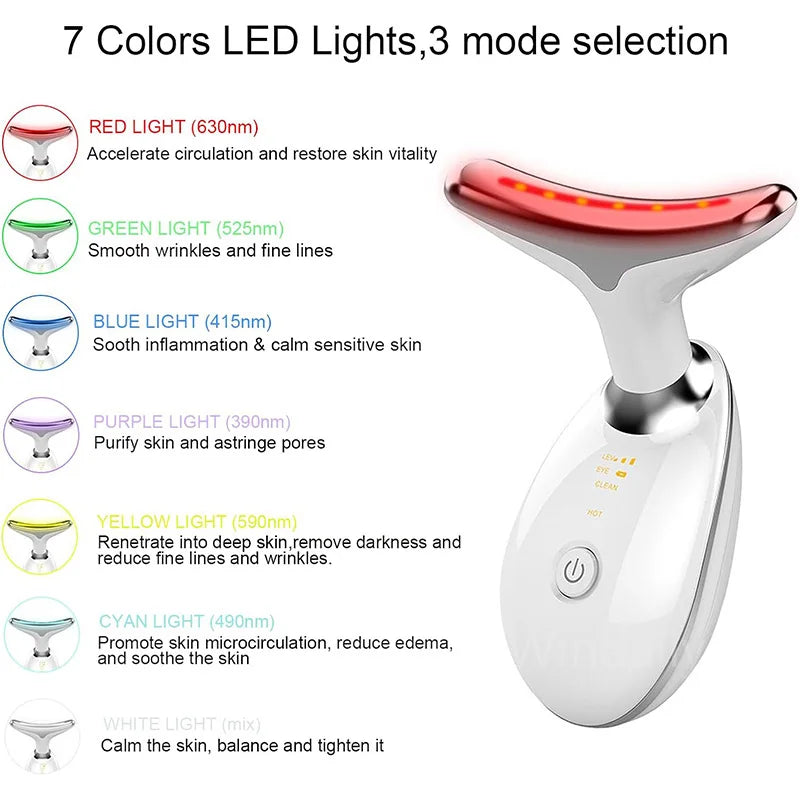 Anti-Falten Gesichtsmassager: 7 Farben Hautstraffungsgerät