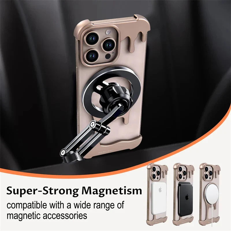 360° drehbare magnetische Metallhülle für iPhone