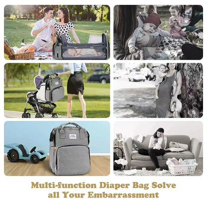 Zelara - 2in1 Baby Rucksack mit integriertem Wickelbett wählen