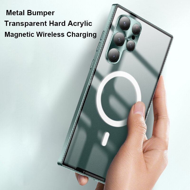 Magnetische Wireless Charging Metallhülle für Samsung Galaxy S23-S22 Serie