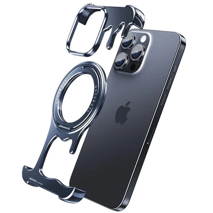 360° drehbare magnetische Metallhülle für iPhone