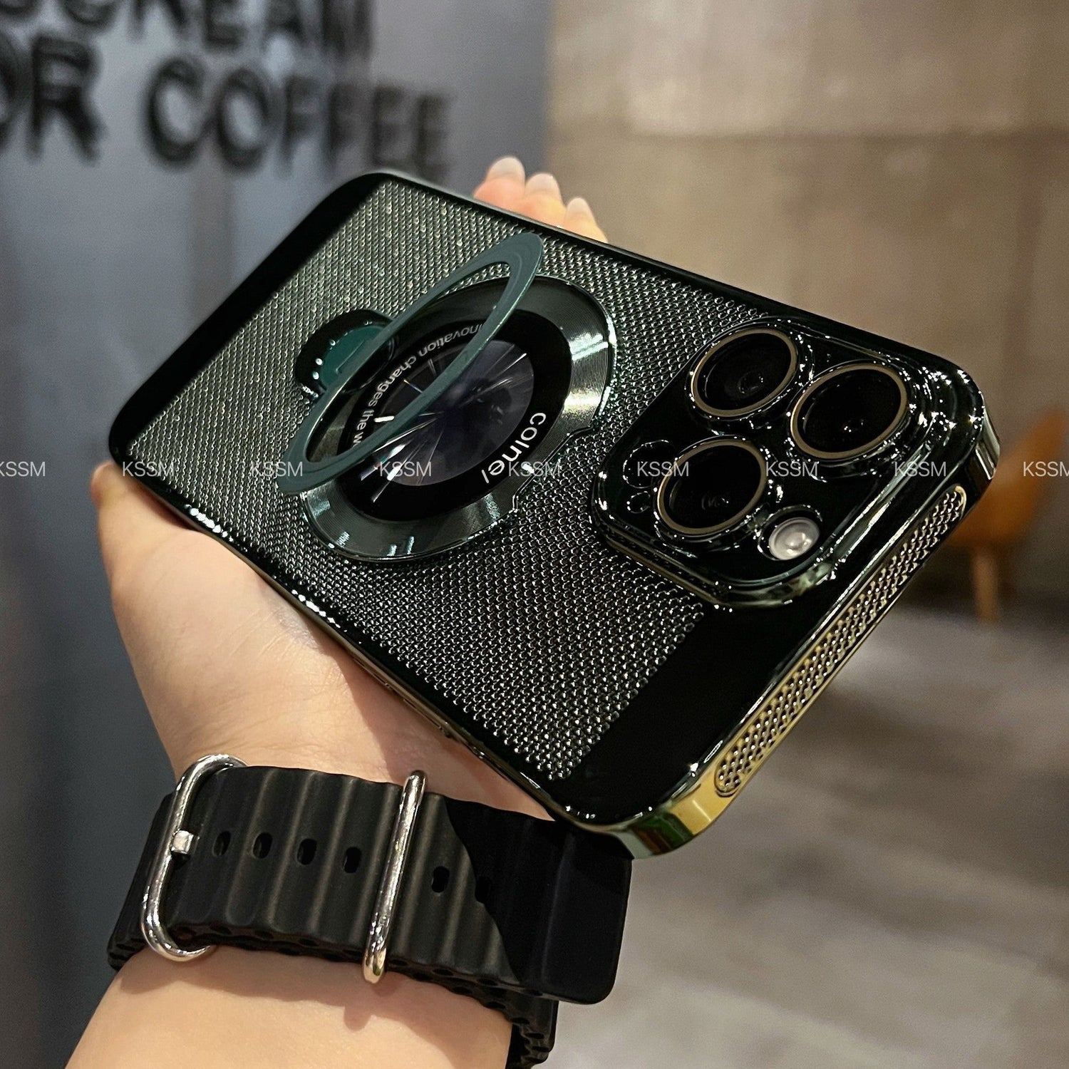 360° Rotierendes Ständer-Handyhülle mit fortschrittlicher Wärmeableitung und Unterstützung für magnetisches Laden