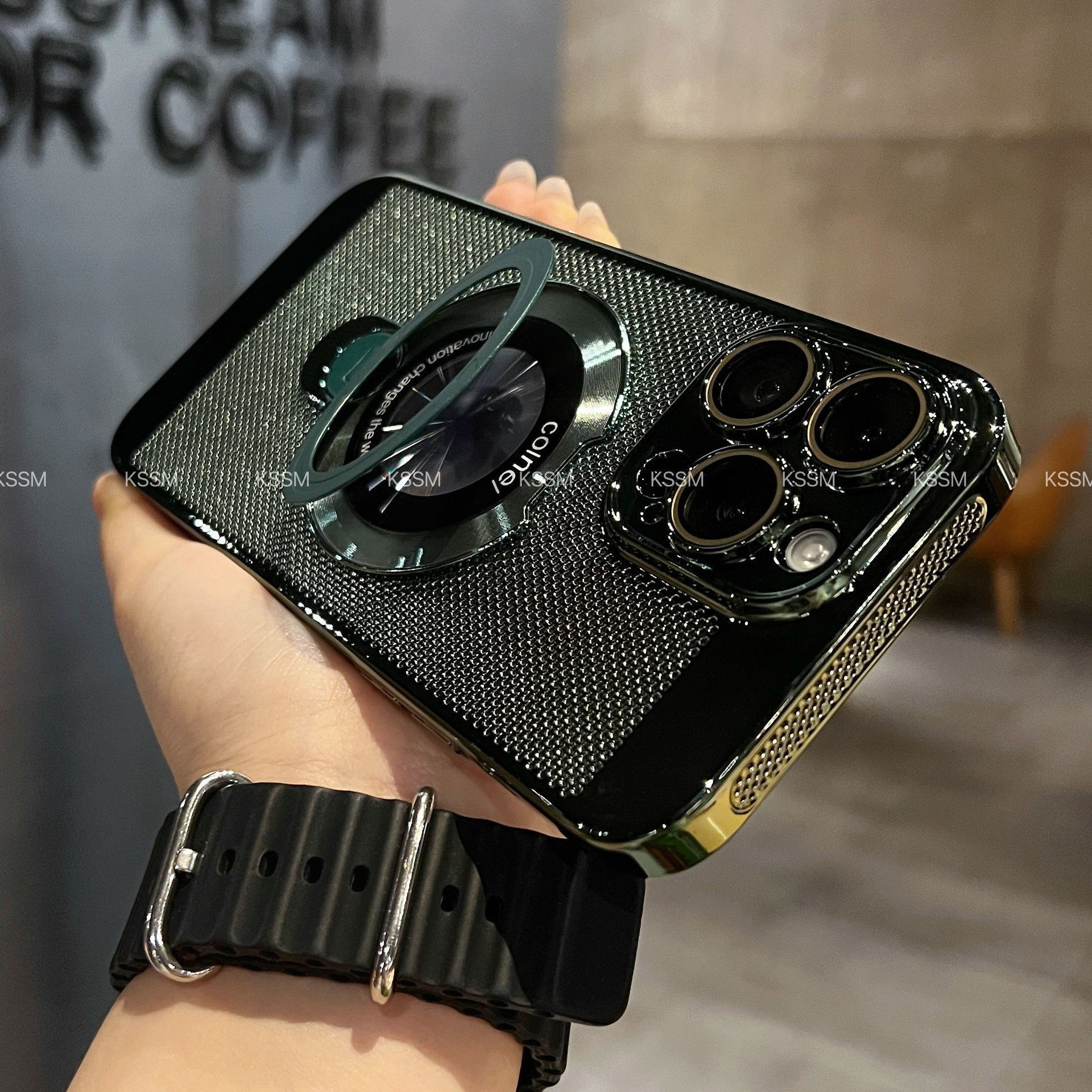 360° Rotierendes Ständer-Handyhülle mit fortschrittlicher Wärmeableitung und Unterstützung für magnetisches Laden