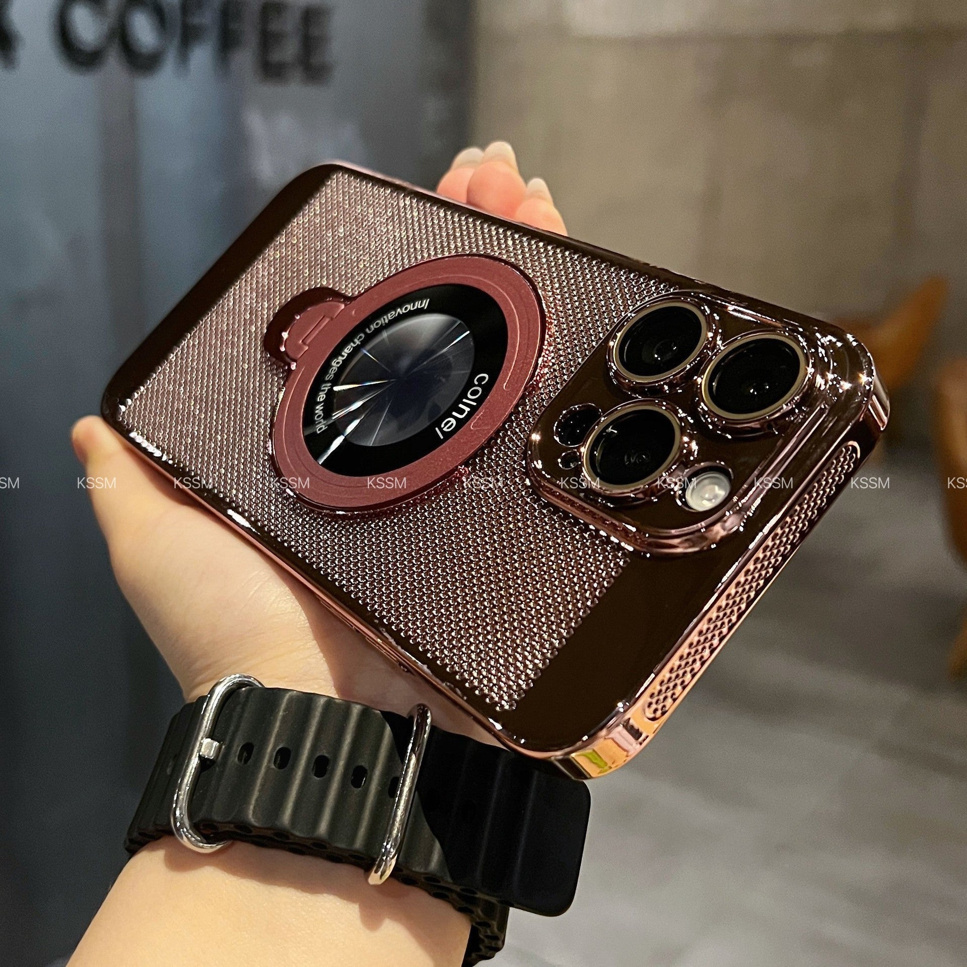 360° Rotierendes Ständer-Handyhülle mit fortschrittlicher Wärmeableitung und Unterstützung für magnetisches Laden