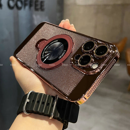 360° Rotierendes Ständer-Handyhülle mit fortschrittlicher Wärmeableitung und Unterstützung für magnetisches Laden