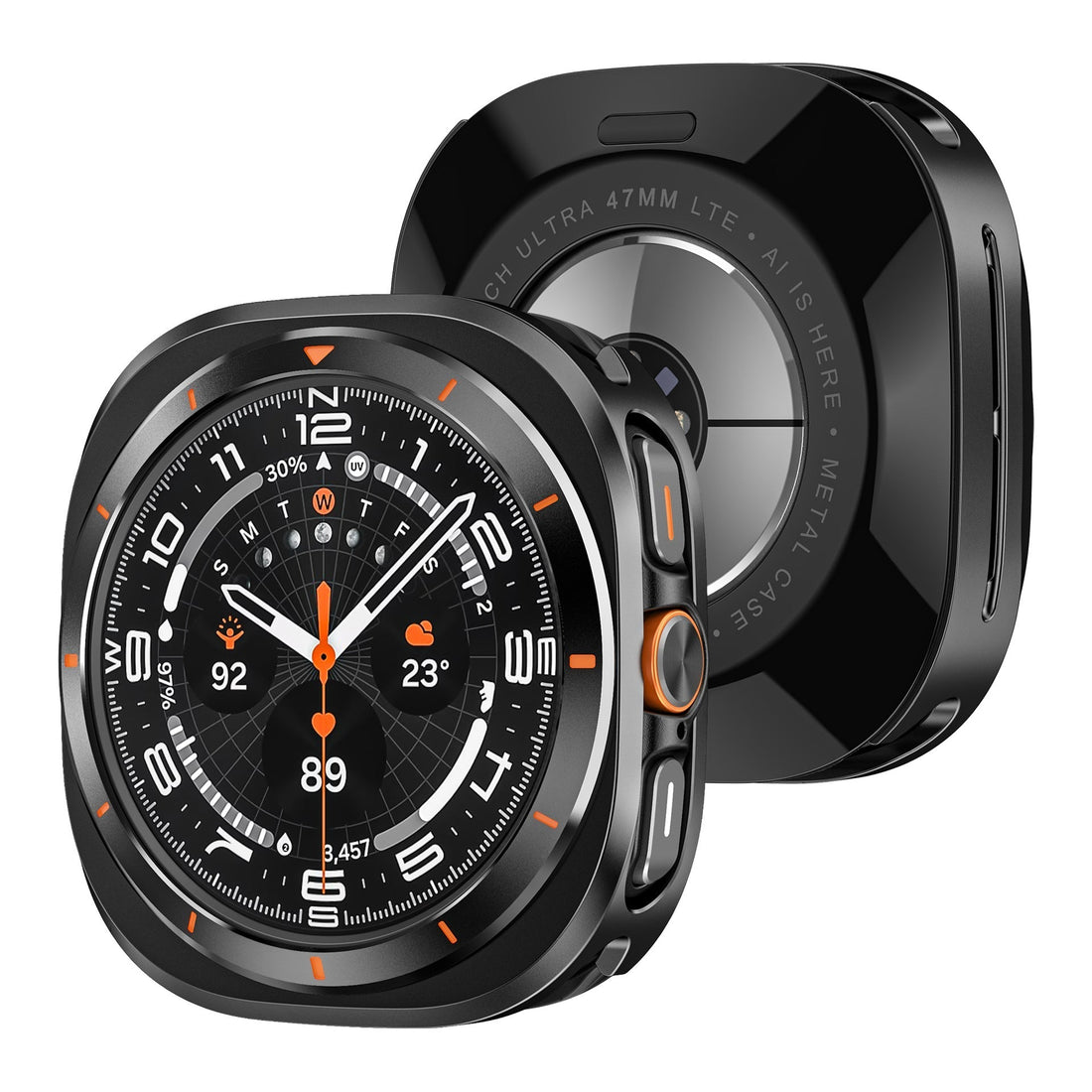 Vollrand kratzfest Metall 360° Schutzcover für Samsung Galaxy Watch Ultra