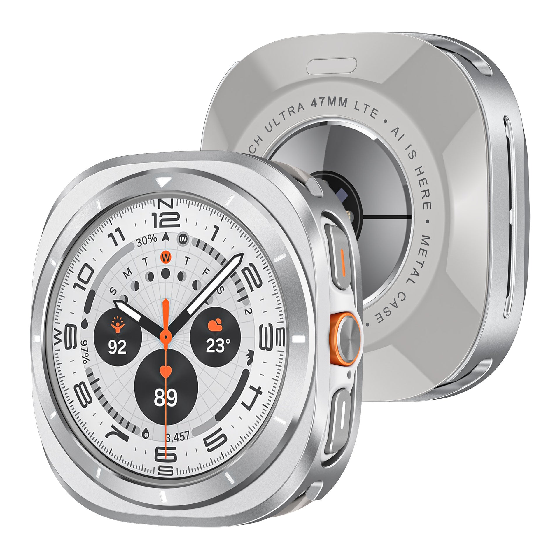 Vollrand kratzfest Metall 360° Schutzcover für Samsung Galaxy Watch Ultra