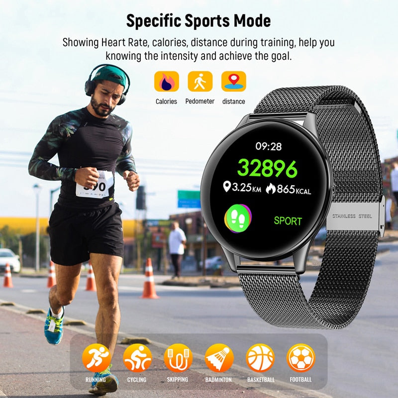 Zelara Ultra Slim Fitness Tracker Multisport Smart Watch Armband für Android IOS