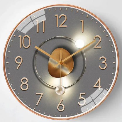 Stille klassische Wanduhr | Nicht-tickendes elegantes Zeitmessgerät für Schlafzimmer und Büro