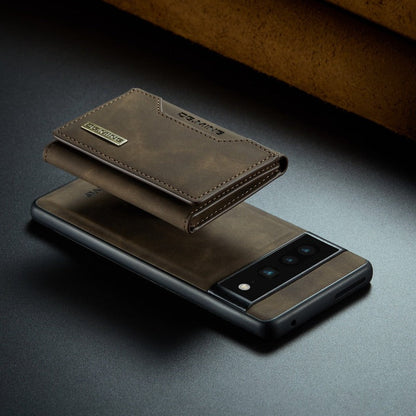 Luxuriöse, abnehmbare, magnetische Leder-Flip-Wallet-Telefonhülle mit Kartenhalter für Google Pixel