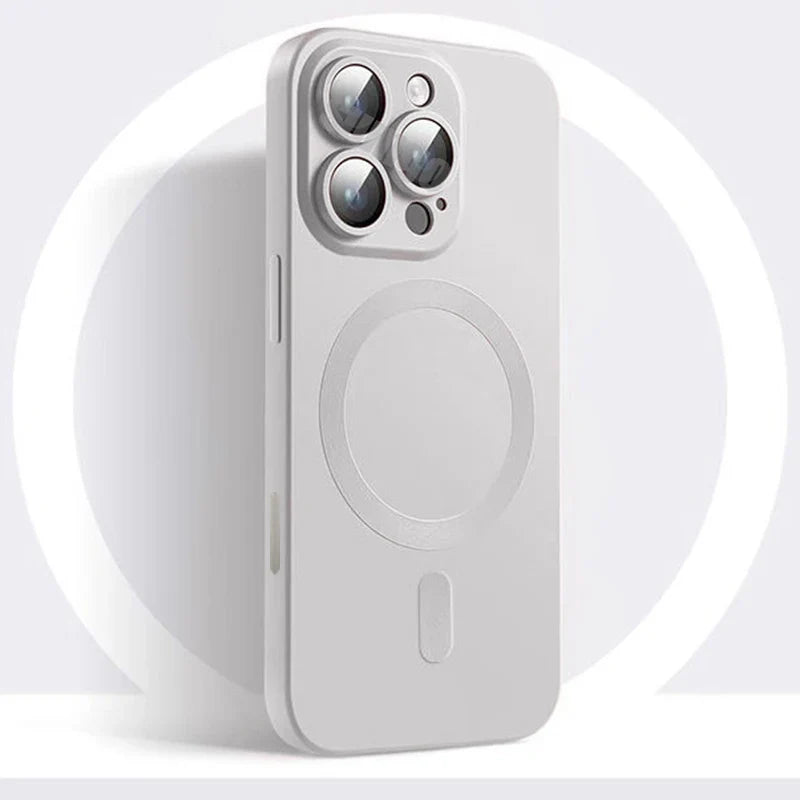 Luxus Mitternachts MagSafe Hülle – Matt Schwarz Magnetischer Schutz