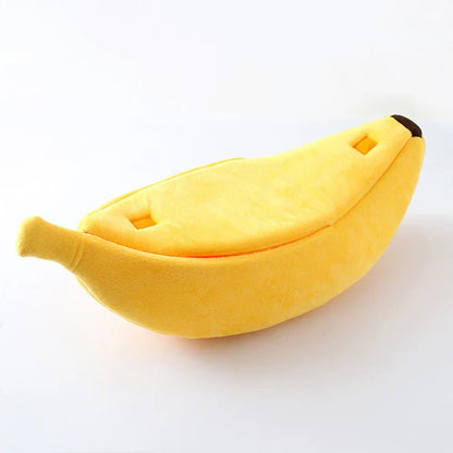 Katzenbett in Bananenform – Weiches Kuschelnest für Geborgenheit &amp; besseren Schlaf