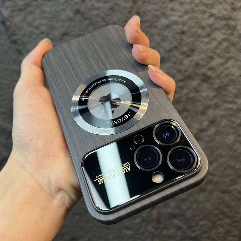 Magnetische Holzmaserung Magsafe Hülle