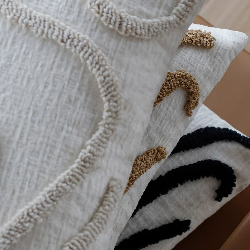 Sabella | Boho Chenille Dekorationskissen 45x45 cm