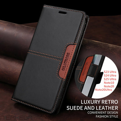 RFID Flip Leder Samsung S25/S24/S23 Magnetische Brieftaschenhülle