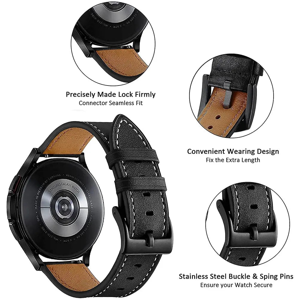 Pinnacle Premium-Lederarmband für Samsung Galaxy Watch 5 / Watch 4