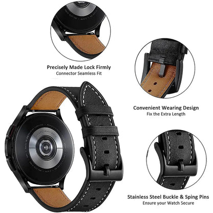 Pinnacle Premium-Lederarmband für Samsung Galaxy Watch 5 / Watch 4