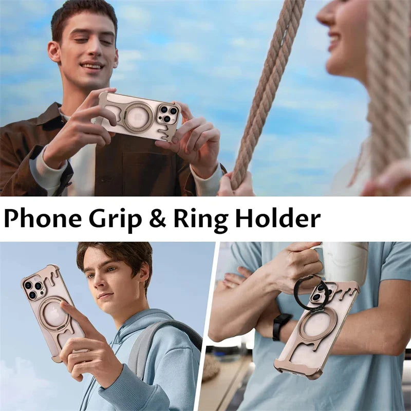 360° drehbare magnetische Metallhülle für iPhone