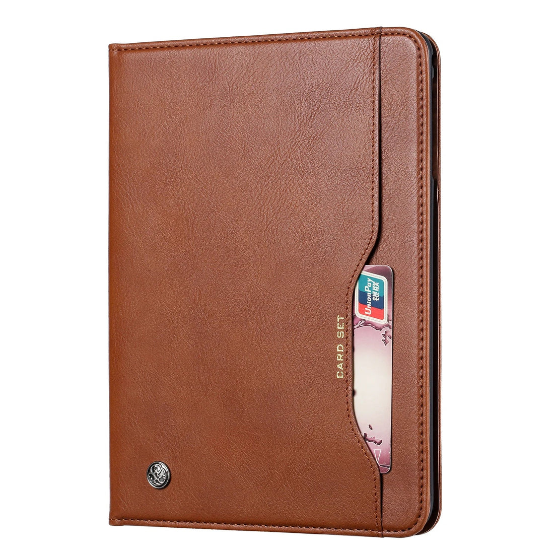 Leder Flip Case für iPad 9,7 (2017-2018), 10,2 (7. / 8. Gen), Air 2/3/4, Pro 9,7/10,5/11 - Wasserdicht, Stoßfest, Business Tablet Hülle
