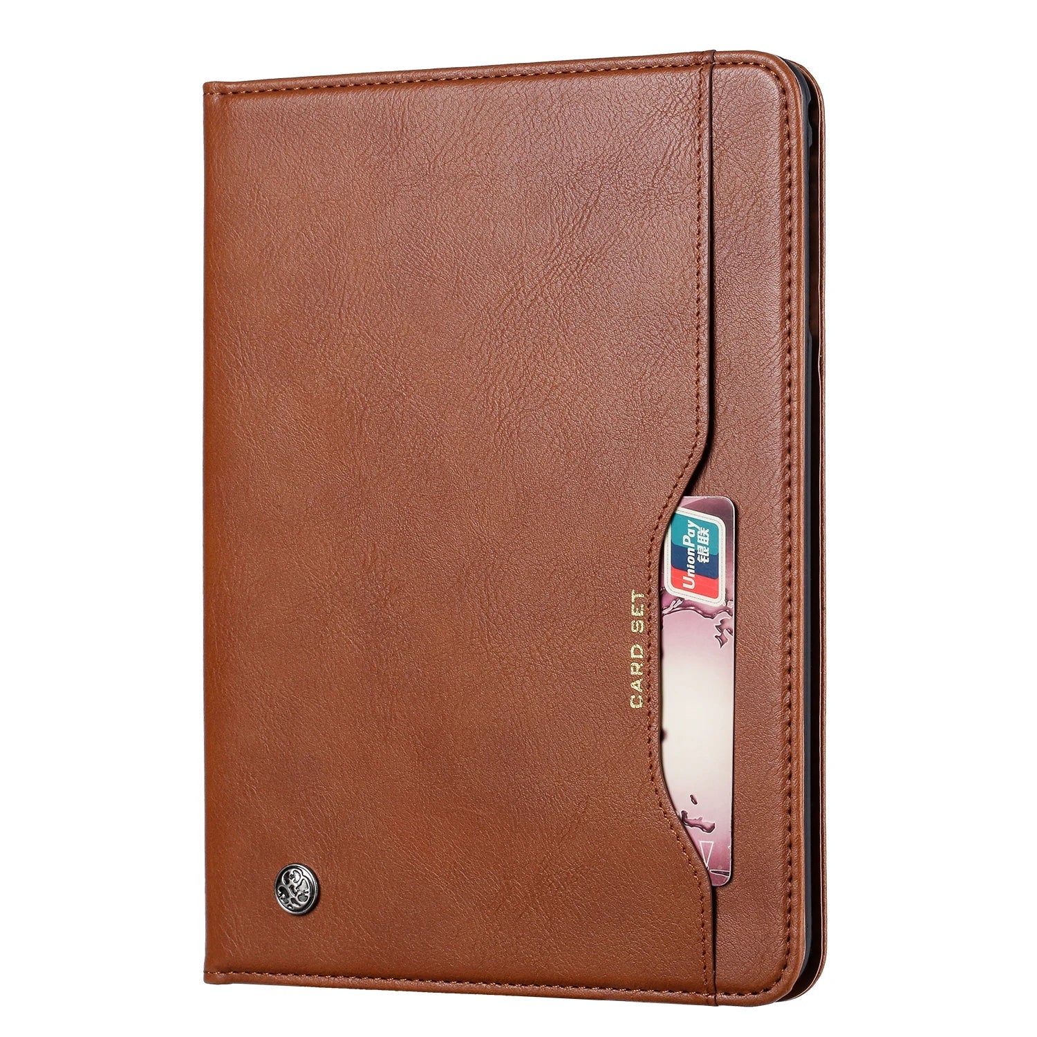 Leder Flip Case für iPad 9,7 (2017-2018), 10,2 (7. / 8. Gen), Air 2/3/4, Pro 9,7/10,5/11 - Wasserdicht, Stoßfest, Business Tablet Hülle