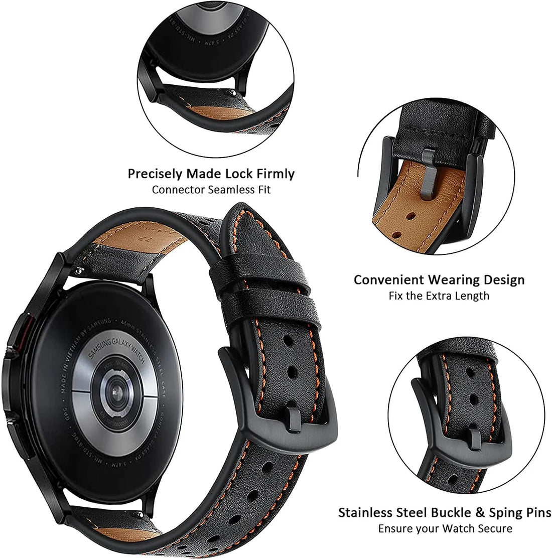 Individuelles Lederarmband für Samsung Galaxy Watch 5 / Watch 4