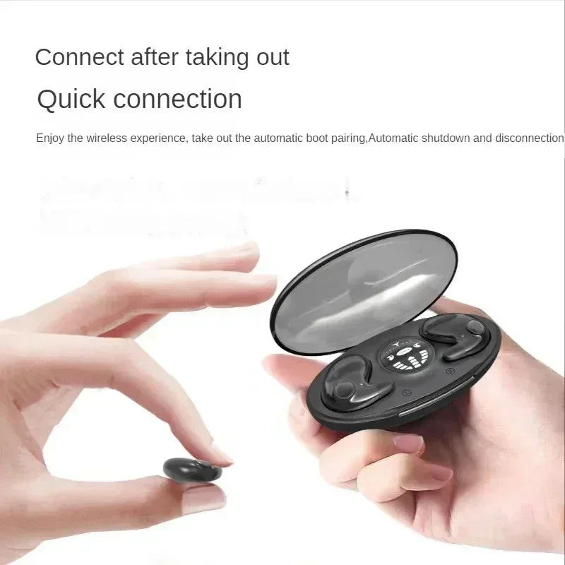 Unsichtbare Schlaf Wireless Ohrhörer TWS Bluetooth 5.3 Kopfhörer IPX5 wasserdichte Sport-Ohrhörer