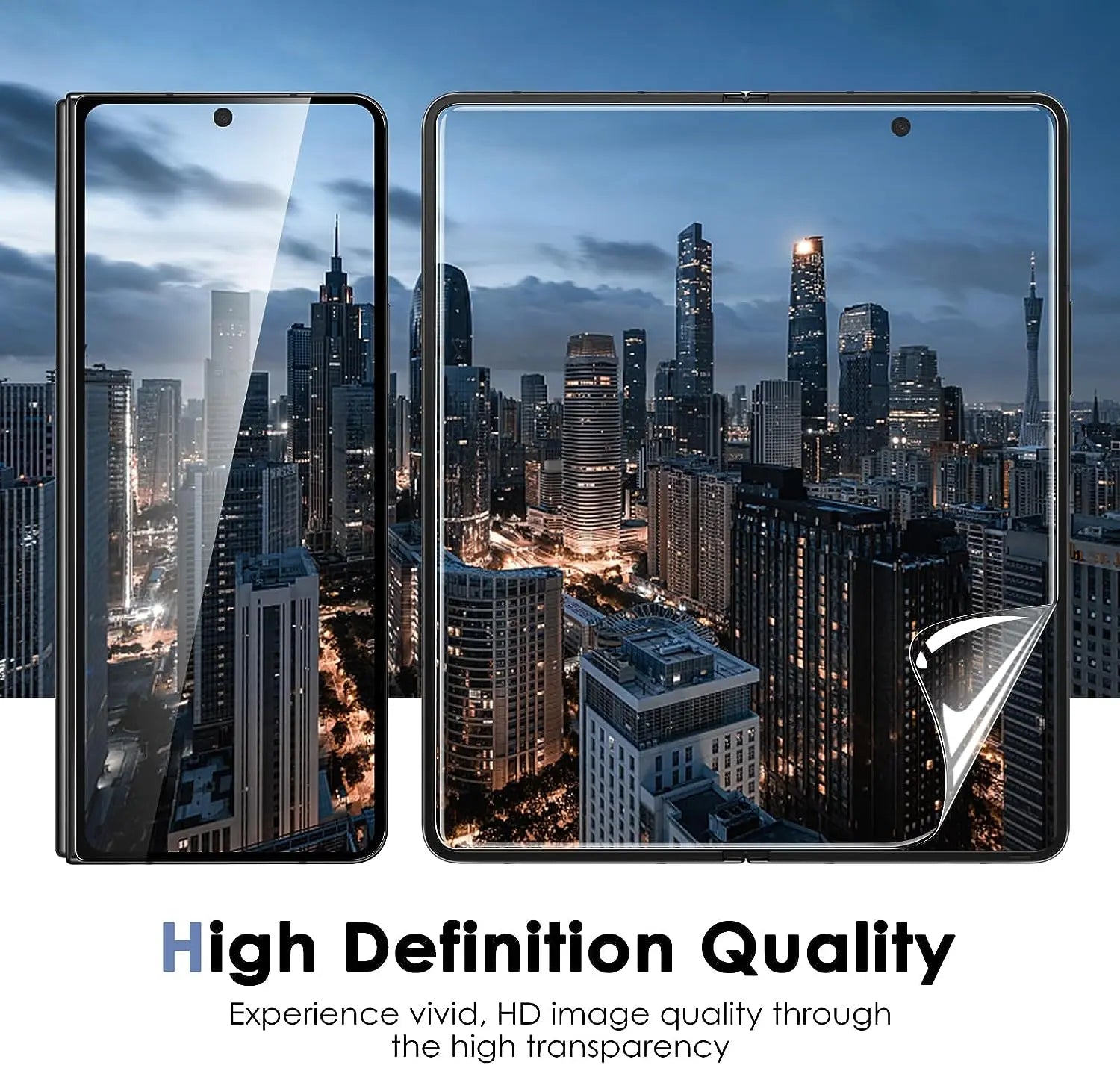 CrystalClear 3er-Pack Hydrogel-TPU-Displayschutzfolien mit Kameraobjektivschutz für Samsung Galaxy Fold 5- und Flip 5-Telefone