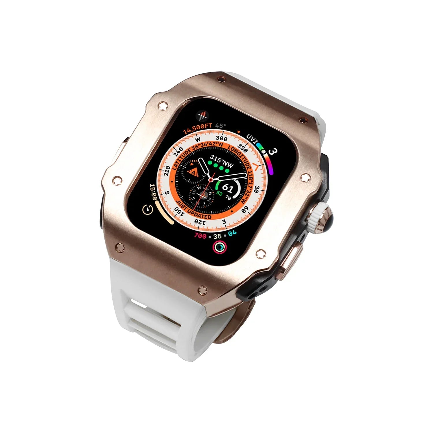 Luxuriöse Apple Watch-Gehäuse aus Edelstahl für die Apple Watch Ultra und Ultra 2