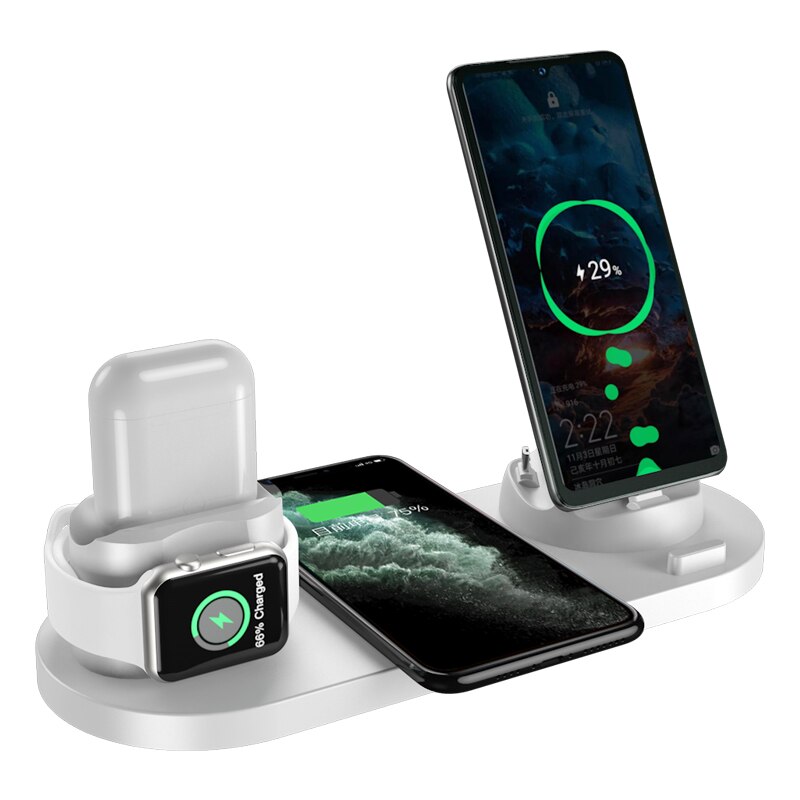 7-in-1 Ladestation Schnelle Kabellose Ladegerät | Schnellladestation Apple iPhone, Watch, AirPods, Samsung, Android Schnellladegerät Charging Station