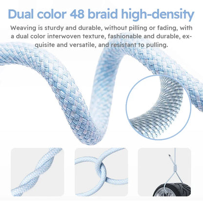 60W USB Typ C zu Typ C Nylon Geflochtenes Lade-Datenkabel