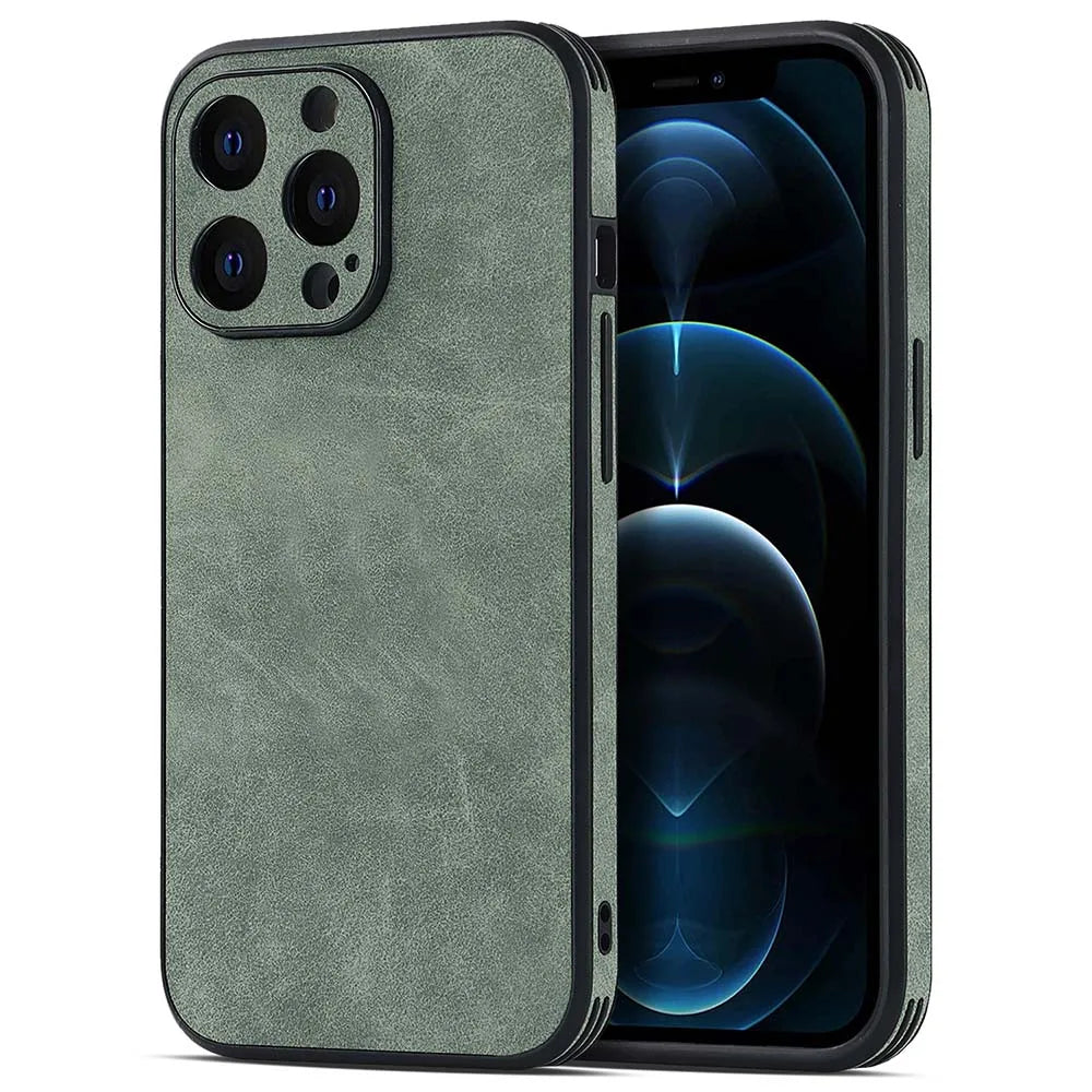 Echtes PU-Leder Farbhülle für iPhone