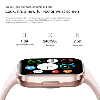 EFFEOKKI Gesundheits-Smartwatch für Frauen Mädchen Gesundheitsmonitor Herzfrequenz