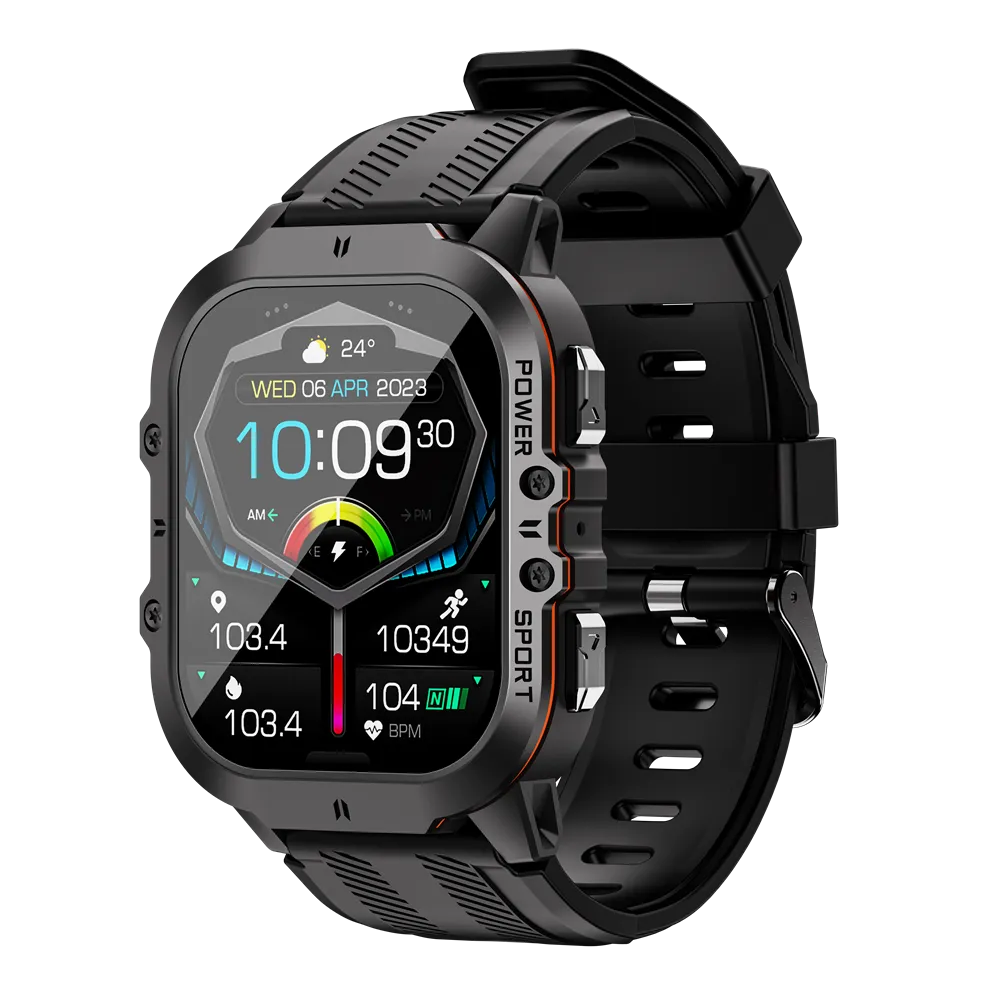 Zelara Multisport Robuster wasserdichter Outdoor-Smartwatch-Fitness-Tracker mit Bluetooth-Anrufen