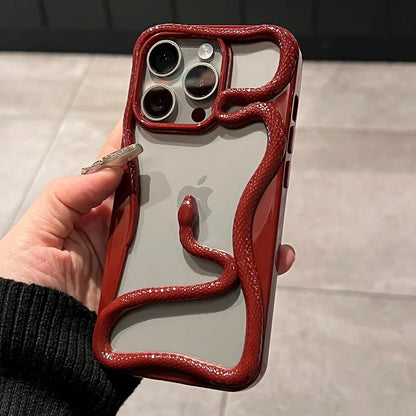 Luxus 3D Schlange elektroplattierte Handyhülle