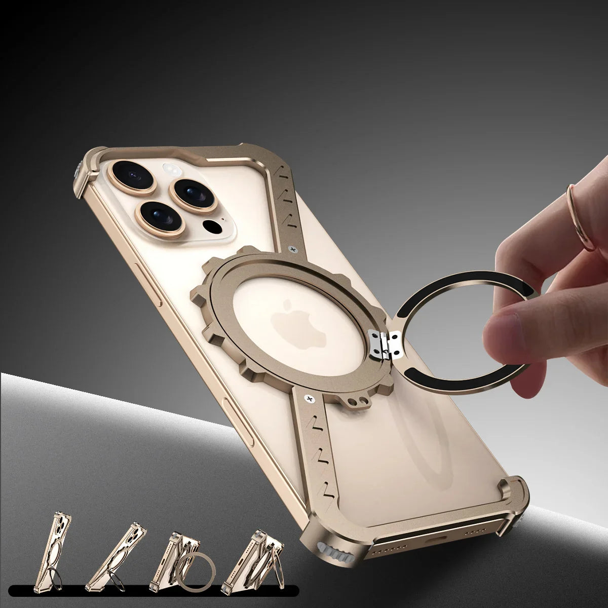 360° Rotierende MagSafe-Hülle mit Z-Shock-Rüstung für iPhone