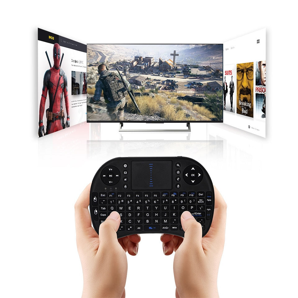 Zelara Mini Wireless Portable Tastatur Fernbedienung mit Hintergrundbeleuchtung für PC Android TV iPad