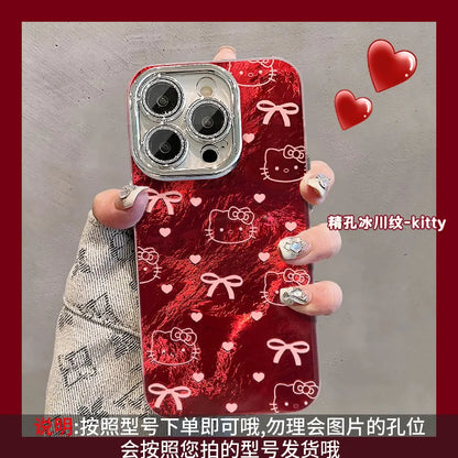 Hello Kitty Rote Schleife Diamant Case