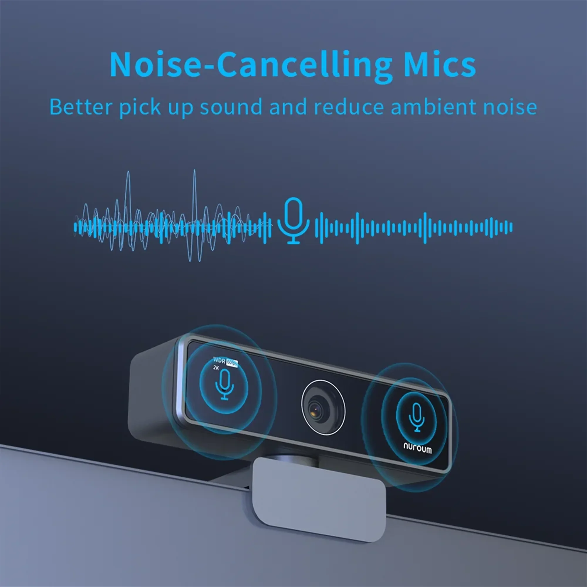 V11 2K Webcam | Dual Mikrofone | 1080P 60fps | 1440P 30fps | USB Plug &amp; Play