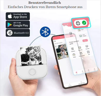 Tragbarer Thermodrucker | MiniPrint™ | Kabellos &amp; Tintenfrei | 50% Rabatt