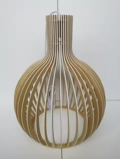 Natura Orb Bambus Pendelleuchte – Handgefertigte Hängelampe