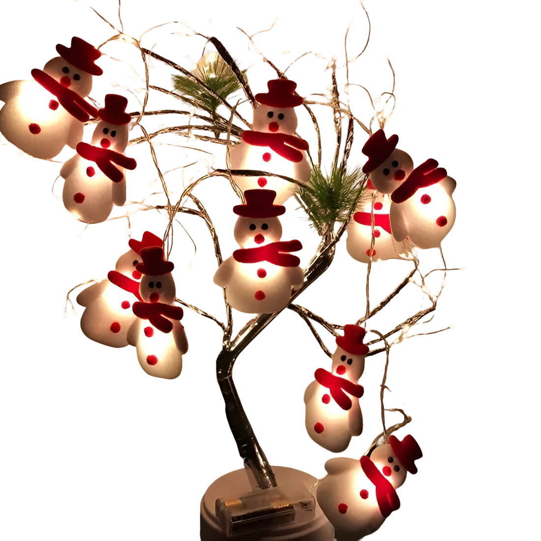 Schneemann Lichterkette | LED Weihnachtsbeleuchtung Außen