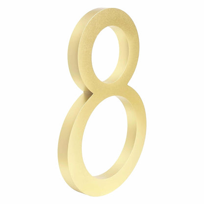 Schwimmende Hausnummer Messing | Hausnummernschild Art Deco