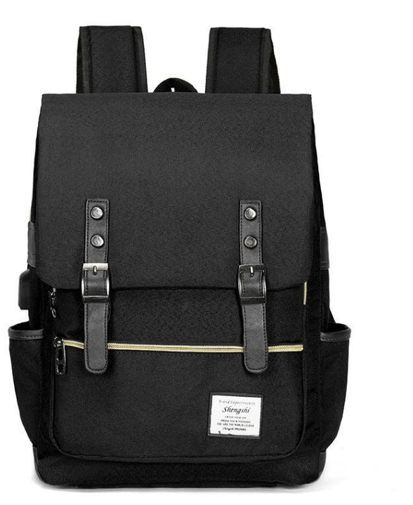 Vintage Laptop-Rucksack College-Schultasche mit USB-Port