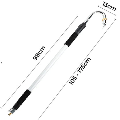 Teleskop-Dachrinnenreiniger mit Hochdruckdüse – 175 cm Verlängerung &amp; 180° Sprühkopf für sichere Reinigung vom Boden aus