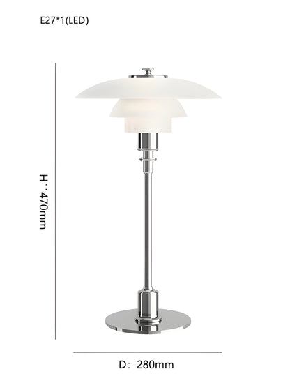 NordiGlow LED Tischlampe – Elegantes Glasdesign im nordischen Stil, dimmbare Beleuchtung für Arbeitszimmer, Wohnzimmer oder Schlafzimmer