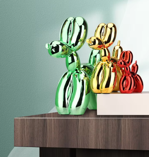 PawZilla Ballon-Hund-Skulptur – Verspieltes Wohndekor aus Harz