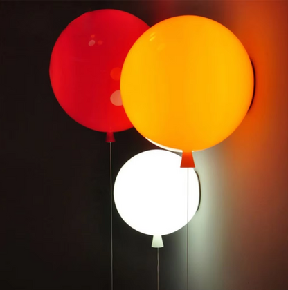Moderne bunte Ballon-Wandleuchte – Kreative LED Wandlampe mit Zugschalter für Schlafzimmer