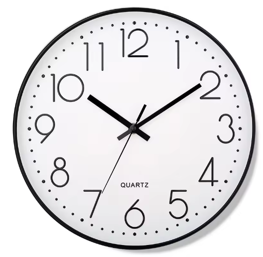 PureTime | 8 Zoll Wanduhr – Geräuschlos &amp; Präzise