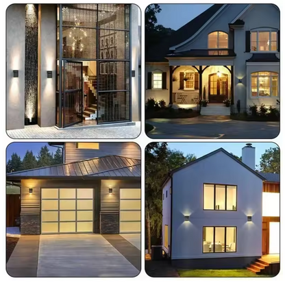 Mehrfarbige Solar-Wandleuchte | 4-seitige RGB-Solar-Wandleuchte